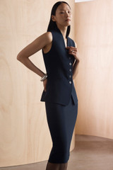 Clever Crepe Pencil Skirt Navy Clever Crepe Pencil Skirt Navy