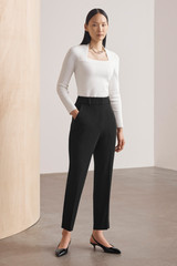 Clever Crepe Slim-Leg Trousers Black Clever Crepe Slim-Leg Trousers Black