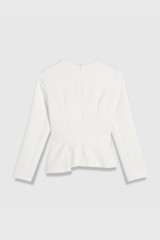 Malone Top Ivory Sculpt Stretch Crepe