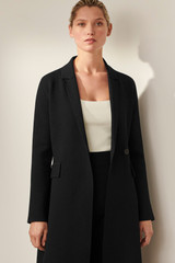 Edington Coat Black Sculpt Knit