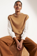 Albany Knitted Vest Camel Wool Cashmere Albany Knitted Vest Camel Wool Cashmere