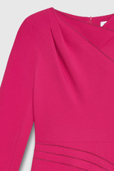 Elland Dress Cerise Pink Sculpt Stretch Crepe