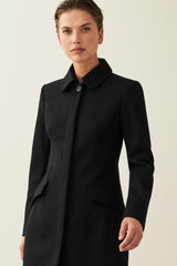 Clerkenwell Coat Black Wool Blend
