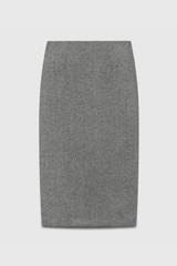 Kerrison Pencil Skirt Ivory And Black Wool Blend