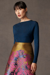 Sentiero Knitted Top Navy Metallic