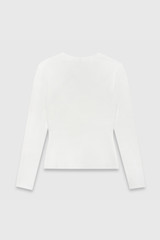 Valerio Long Sleeve Top Ivory Sculpt Knit