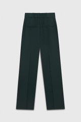 Cheverton Trousers Forest Green Wool Crepe