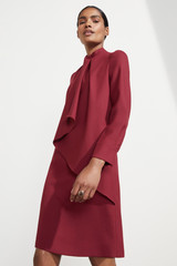 Farringdon Dress Cranberry Red Wool Crepe Farringdon Dress Cranberry Red Wool Crepe
