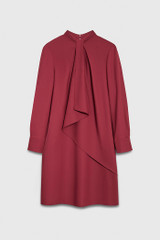 Farringdon Dress Cranberry Red Wool Crepe Farringdon Dress Cranberry Red Wool Crepe