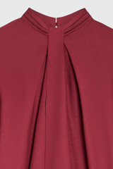 Farringdon Dress Cranberry Red Wool Crepe Farringdon Dress Cranberry Red Wool Crepe
