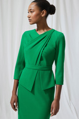 Alina Midi Dress Bright Emerald Stretch Tailoring
