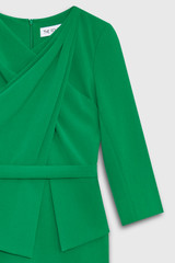 Alina Midi Dress Bright Emerald Stretch Tailoring