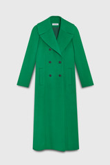 Knightley Maxi Coat Bright Emerald Wool Cashmere Blend