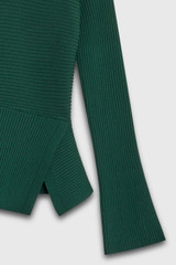 Ginova Top Dark Green Sculpt Knit