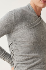 Faie Knitted Top Grey Melange Cashmere