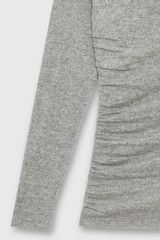 Faie Knitted Top Grey Melange Cashmere