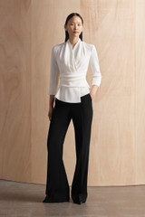 Clever Crepe Belleville Mid Sleeve Top Ivory Clever Crepe Belleville Mid Sleeve Top Ivory