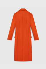 Pimlico Coat Sunset Orange Melton Wool Cashmere Blend