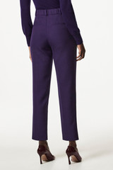 365 Pure Wool Tavira Slim-Leg Trousers Dark Amethyst