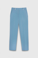 Clever Crepe Slim-Leg Elasticated Trousers Pastel Blue Clever Crepe Slim-Leg Elasticated Trousers Pastel Blue
