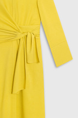 Delia Dress Primrose Yellow Stretch Jacquard