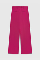 Adelaide Wide-Leg Trousers Fuchsia Pink Sculpt Stretch Crepe