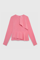 Florina Blouse Rose Pink Stretch Silk Florina Blouse Rose Pink Stretch Silk