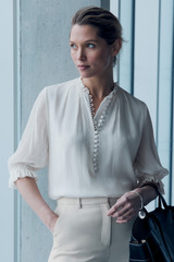 Tierney Blouse Ivory Silk