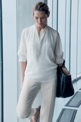 Tierney Blouse Ivory Silk