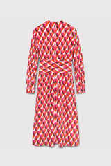 Remington Dress Pink Multicolour Crepe