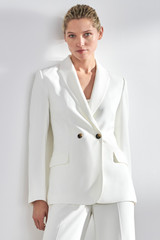 Clever Crepe Knighton Jacket Ivory
