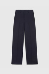365 Pure Wool Alzira Straight Flared Trousers Navy