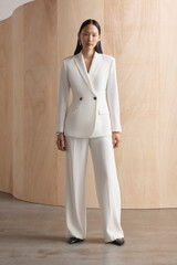 Clever Crepe Wide-Leg Trousers Ivory Clever Crepe Wide-Leg Trousers Ivory
