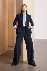 Clever Crepe Wide-Leg Trousers Navy Clever Crepe Wide-Leg Trousers Navy