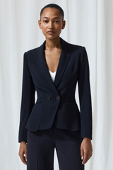 Clever Crepe Caselle Jacket Navy