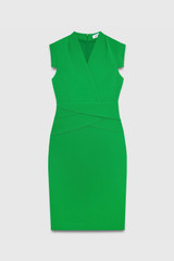 Amberley Dress Vivid Green Stretch Crepe