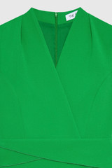 Amberley Dress Vivid Green Stretch Crepe