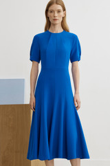 Cervara Midi Dress Cobalt Blue Stretch Tailoring