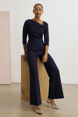 Montrose Jumpsuit Navy Sculpt Stretch Crepe