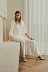 San Pietro Leather Heels 45 Ivory