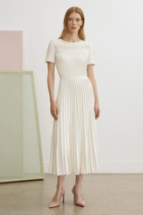 Allegra Dress Ivory Stretch Knit