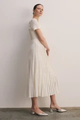 Allegra Stretch Knit Dress Ivory