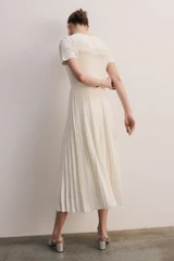 Allegra Stretch Knit Dress Ivory