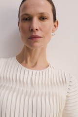 Allegra Stretch Knit Dress Ivory