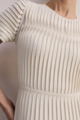Allegra Stretch Knit Dress Ivory