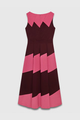 Verania Dress Light Berry Pink And Plum Stretch Cotton