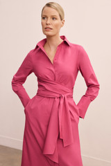 Delia Dress Light Berry Pink Stretch Cotton