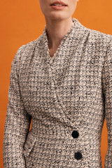 Ravenna Jacket Ivory And Black Tweed