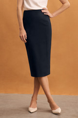 Monsanto Pencil Skirt Navy Stretch Cotton