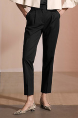 Lenola Trousers Black Stretch Cotton
